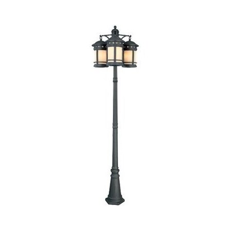 Designers Fountain Oil Rubbed Brnz 9 Lght 3 Head Cast Aluminum Pst Lamp Sedona Collection 23813-AM-ORB